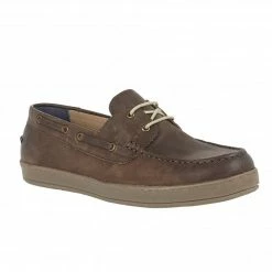 Brown Leather Dawson Deck Shoes | Lotus