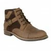 Brown Leather & Suede Irvine Lace-Up Boots | Lotus
