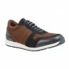 Brown Textile & Navy Leather Barrie Trainers | Lotus -Lotus Shop brown textile navy leather barrie trainers lotus p12860 29711 medium