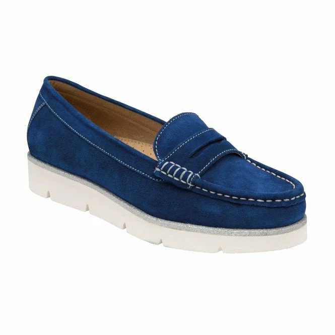 Cobalt Blue Suede Asher Loafers | Lotus 3 Cobalt Blue Suede Asher Loafers | Lotus