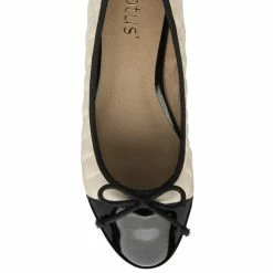 Cream & Black Ivy Ballerina Shoes | Lotus -Lotus Shop cream black ivy ballerina shoes lotus p13737 33140 medium
