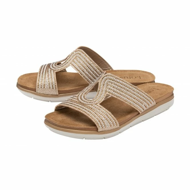 Gold Nadya Open-Toe Mule Sandals | Lotus 4 Gold Nadya Open-Toe Mule Sandals | Lotus - Image 2