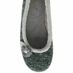 Green Textile Shauna Ballerina Slippers | Lotus -Lotus Shop green textile shauna ballerina slippers lotus p13508 32399 medium