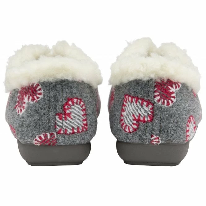 Grey Bernie Textile Slippers | Lotus 5 Grey Bernie Textile Slippers | Lotus - Image 3