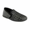 Grey Check Textile Ralf Full Shoe Slippers | Lotus -Lotus Shop grey check textile ralf full shoe slippers lotus p13152 31078 medium