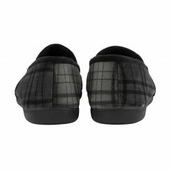 Grey Check Textile Ralf Full Shoe Slippers | Lotus -Lotus Shop grey check textile ralf full shoe slippers lotus p13152 31080 medium