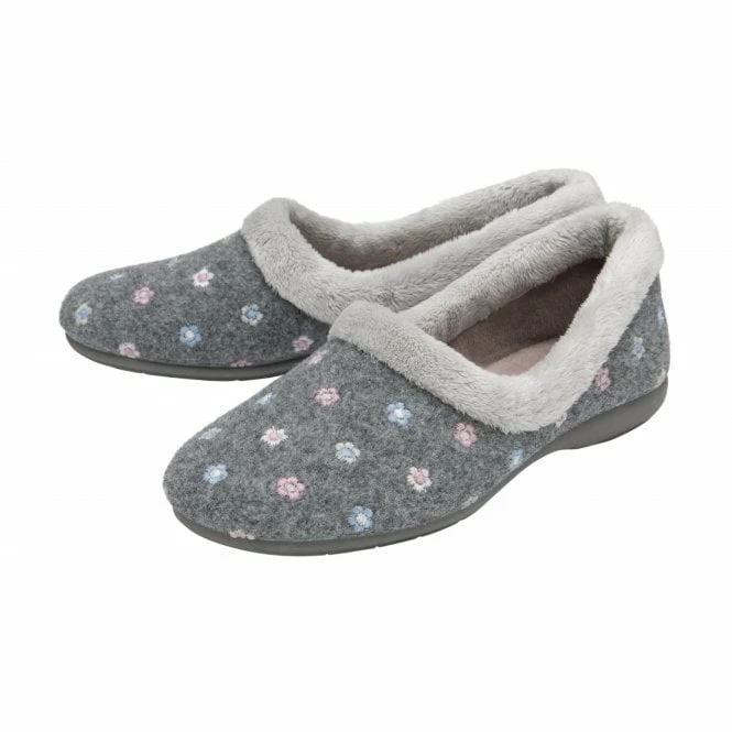 Grey Kylie Full Shoe Slippers | Lotus 4 Grey Kylie Full Shoe Slippers | Lotus - Image 2