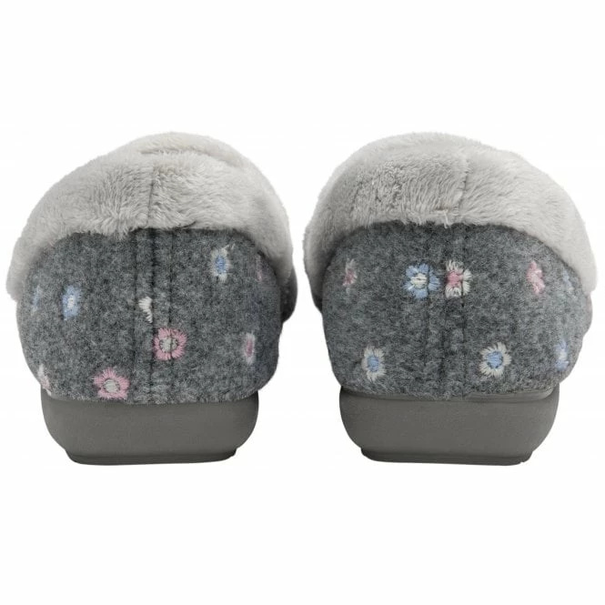 Grey Kylie Full Shoe Slippers | Lotus 5 Grey Kylie Full Shoe Slippers | Lotus - Image 3