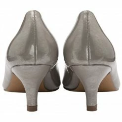 Grey Pearl Patent Rachel Kitten Heel Court Shoes | Lotus -Lotus Shop grey pearl patent rachel kitten heel court shoes lotus p13708 32963 medium