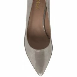 Grey Pearl Patent Rachel Kitten Heel Court Shoes | Lotus -Lotus Shop grey pearl patent rachel kitten heel court shoes lotus p13708 32964 medium