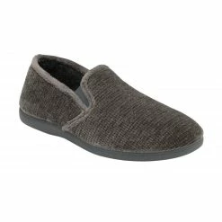 Grey Velour Sheldon Slippers | Lotus