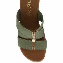 Khaki Guiseppina Wedge Mule Sandals | Lotus -Lotus Shop khaki guiseppina wedge mule sandals lotus p13251 31328 medium