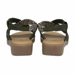 Khaki & Leopard-Print Leather Christa Wedge Sandals | Lotus 8 Khaki & Leopard-Print Leather Christa Wedge Sandals | Lotus -Lotus Shop khaki leopard print leather christa wedge sandals lotus p13195 31411 medium