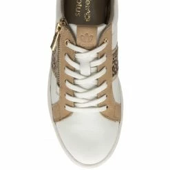 Natural & Leopard-Print Leather Sahara Zip-Up Trainers | Stressless By Lotus -Lotus Shop natural leopard print leather sahara zip up trainers stressless by lotus p13762 33204 medium