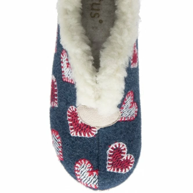 Navy Bernie Textile Slippers | Lotus 6 Navy Bernie Textile Slippers | Lotus - Image 4
