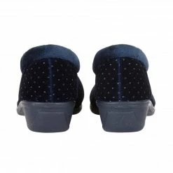 Navy Beverley Velour Slippers | Lotus -Lotus Shop navy beverley velour slippers lotus p12848 29378 medium