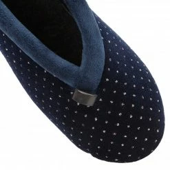 Navy Beverley Velour Slippers | Lotus -Lotus Shop navy beverley velour slippers lotus p12848 29379 medium