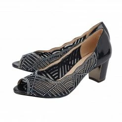 Navy & Diamante Immy Open-Toe Shoes | Lotus -Lotus Shop navy diamante immy open toe shoes lotus p12575 28678 medium