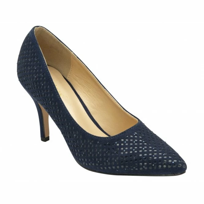 Navy & Diamante Kayla Court Shoes | Lotus 3 Navy & Diamante Kayla Court Shoes | Lotus