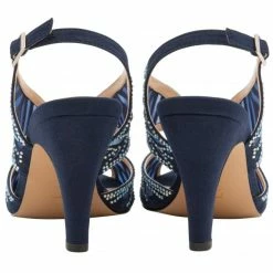 Navy & Diamante Natalia Peep Toe Sandals | Lotus -Lotus Shop navy diamante natalia peep toe sandals lotus p12983 30305 medium