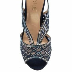 Navy & Diamante Natalia Peep Toe Sandals | Lotus -Lotus Shop navy diamante natalia peep toe sandals lotus p12983 30306 medium