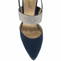 Navy & Diamante Violette Slingback Court Shoes | Lotus -Lotus Shop navy diamante violette slingback court shoes lotus p13725 33060 medium