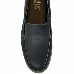 Navy Leather Saxon Loafers | Lotus -Lotus Shop navy leather saxon loafers lotus p13779 33276 medium