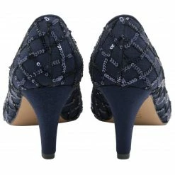Navy Lucia Patterned Court Shoes | Lotus 8 Navy Lucia Patterned Court Shoes | Lotus -Lotus Shop navy lucia patterned court shoes lotus p13499 32258 medium
