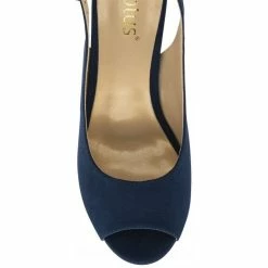 Navy Microfibre Evelyn Slingback Shoes | Lotus -Lotus Shop navy microfibre evelyn slingback shoes lotus p13731 33100 medium