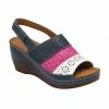 Navy Multi-Leather Neylan Wedge Sandals | Lotus -Lotus Shop navy multi leather neylan wedge sandals lotus p13670 32761 medium