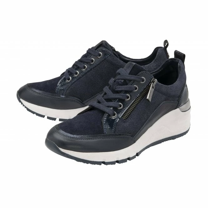 Navy Patent & Leather Sassy Casual Trainers | Stressless By Lotus 4 Navy Patent & Leather Sassy Casual Trainers | Stressless By Lotus - Image 2