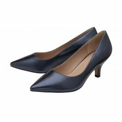 Lotus Shop -Lotus Shop navy pearl rachel kitten heel court shoes lotus p13707 32958 medium