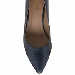 Navy Pearl Rachel Kitten Heel Court Shoes | Lotus -Lotus Shop navy pearl rachel kitten heel court shoes lotus p13707 32960 medium