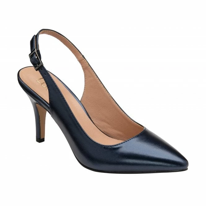 Navy Pearl Remy Slingback Court Shoes | Lotus 3 Navy Pearl Remy Slingback Court Shoes | Lotus