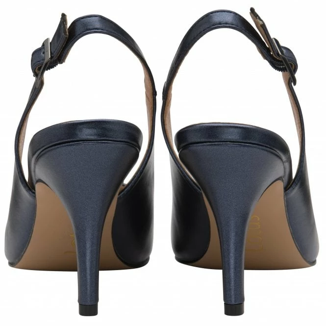Navy Pearl Remy Slingback Court Shoes | Lotus 5 Navy Pearl Remy Slingback Court Shoes | Lotus - Image 3