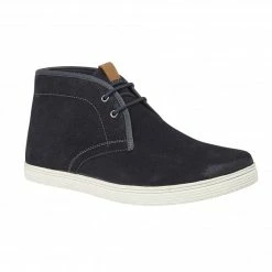 Navy Suede Caleb Lace-Up Boots | Lotus