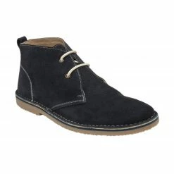 Navy Suede Heyford Lace-Up Desert Boots | Lotus