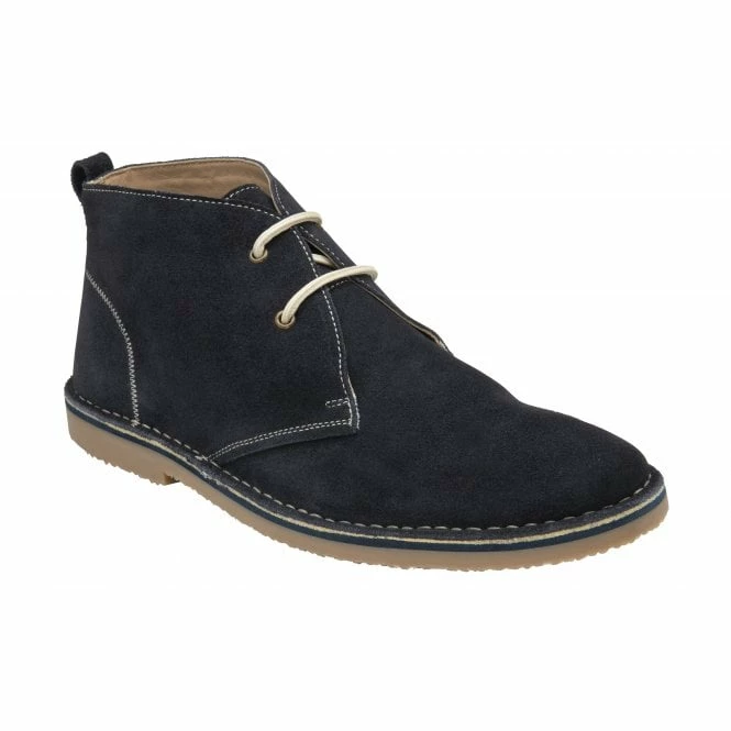 Navy Suede Heyford Lace-Up Desert Boots | Lotus 3 Navy Suede Heyford Lace-Up Desert Boots | Lotus