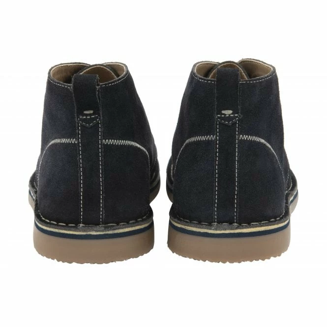 Navy Suede Heyford Lace-Up Desert Boots | Lotus 5 Navy Suede Heyford Lace-Up Desert Boots | Lotus - Image 3
