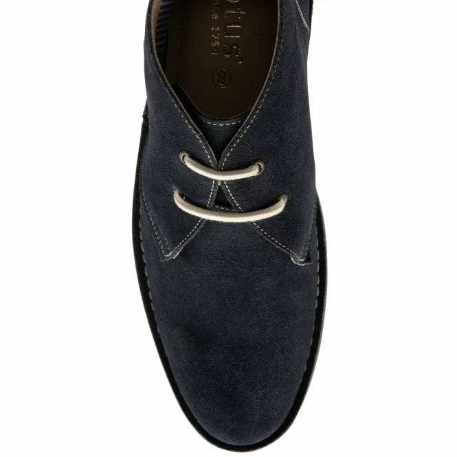 Navy Suede Heyford Lace-Up Desert Boots | Lotus 6 Navy Suede Heyford Lace-Up Desert Boots | Lotus - Image 4