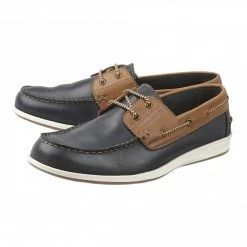 Navy & Tan Leather Weymouth Deck Shoes | Lotus 7 Navy & Tan Leather Weymouth Deck Shoes | Lotus -Lotus Shop navy tan leather weymouth deck shoes lotus p12637 28901 medium