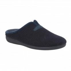 Navy Textile Albert Slippers | Lotus