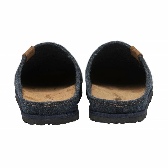 Navy Textile Sidney Mule Slippers | Lotus 5 Navy Textile Sidney Mule Slippers | Lotus - Image 3