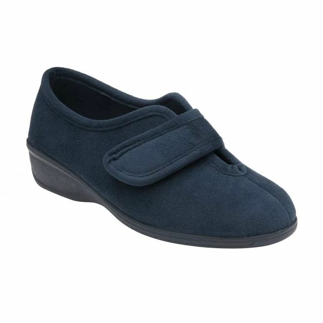 Navy Winnie Full Shoe Slippers | Lotus 3 Navy Winnie Full Shoe Slippers | Lotus