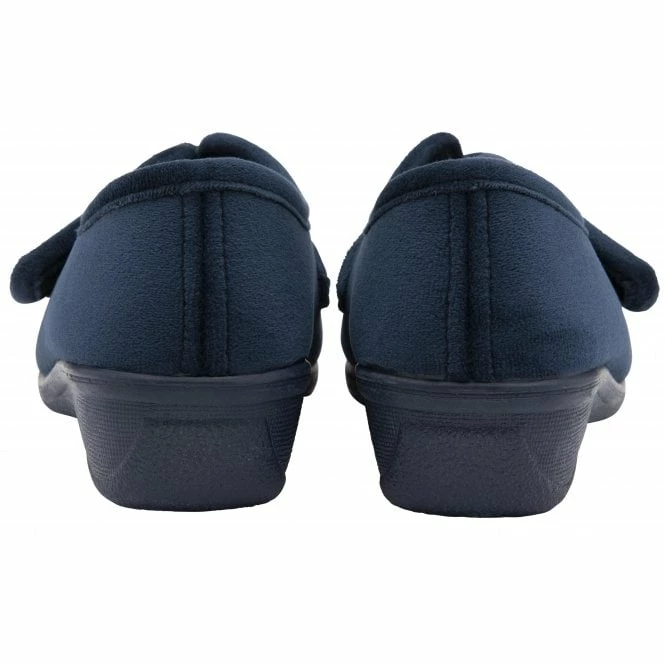 Navy Winnie Full Shoe Slippers | Lotus 5 Navy Winnie Full Shoe Slippers | Lotus - Image 3