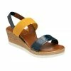Navy & Yellow Rosatta Wedge Sandals | Lotus -Lotus Shop navy yellow rosatta wedge sandals lotus p13169 31461 medium