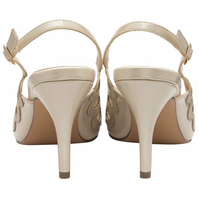 Nude & Snake-Print Debbie Slingback Court Shoes | Lotus 5 Nude & Snake-Print Debbie Slingback Court Shoes | Lotus - Image 3