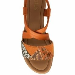 Orange Leather Evette Open-Toe Sandals | Lotus 9 Orange Leather Evette Open-Toe Sandals | Lotus -Lotus Shop orange leather evette open toe sandals lotus p13591 32800 medium
