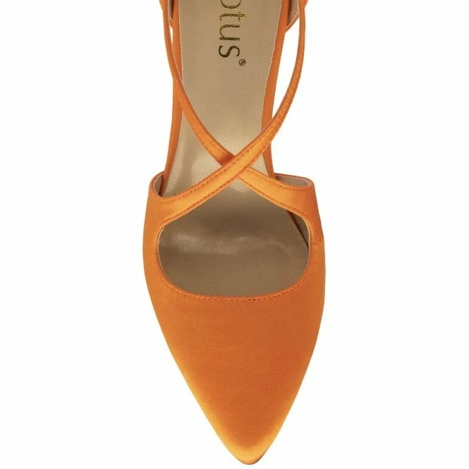 Orange Satin Willow Court Shoes | Lotus 6 Orange Satin Willow Court Shoes | Lotus - Image 4