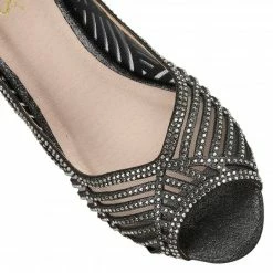 Pewter & Diamante Immy Open-Toe Shoes | Lotus -Lotus Shop pewter diamante immy open toe shoes lotus p12574 28676 medium